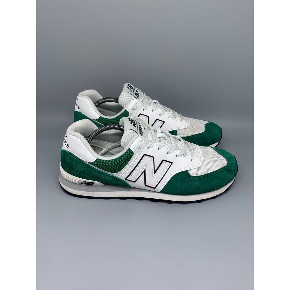 New Balance 574 Green White Running Shoes U574GT2 Men's Sz 12